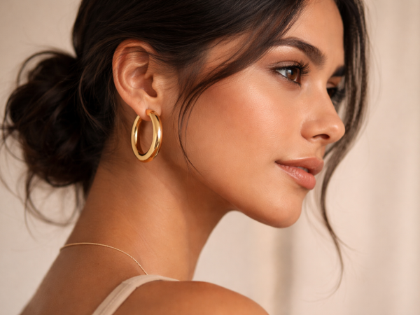 Como usar brinco grande dourado sem exagerar na produção?